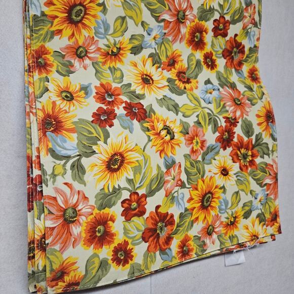 Reversable Floral And Stripe Fall Placemats Set of 4 - Picture 2 of 9